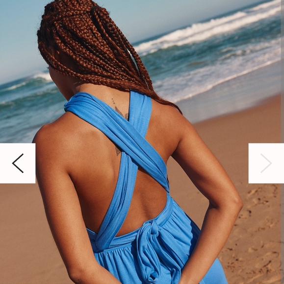 Free People Beach Light Blue Jumpsuit - Picture 3 of 16